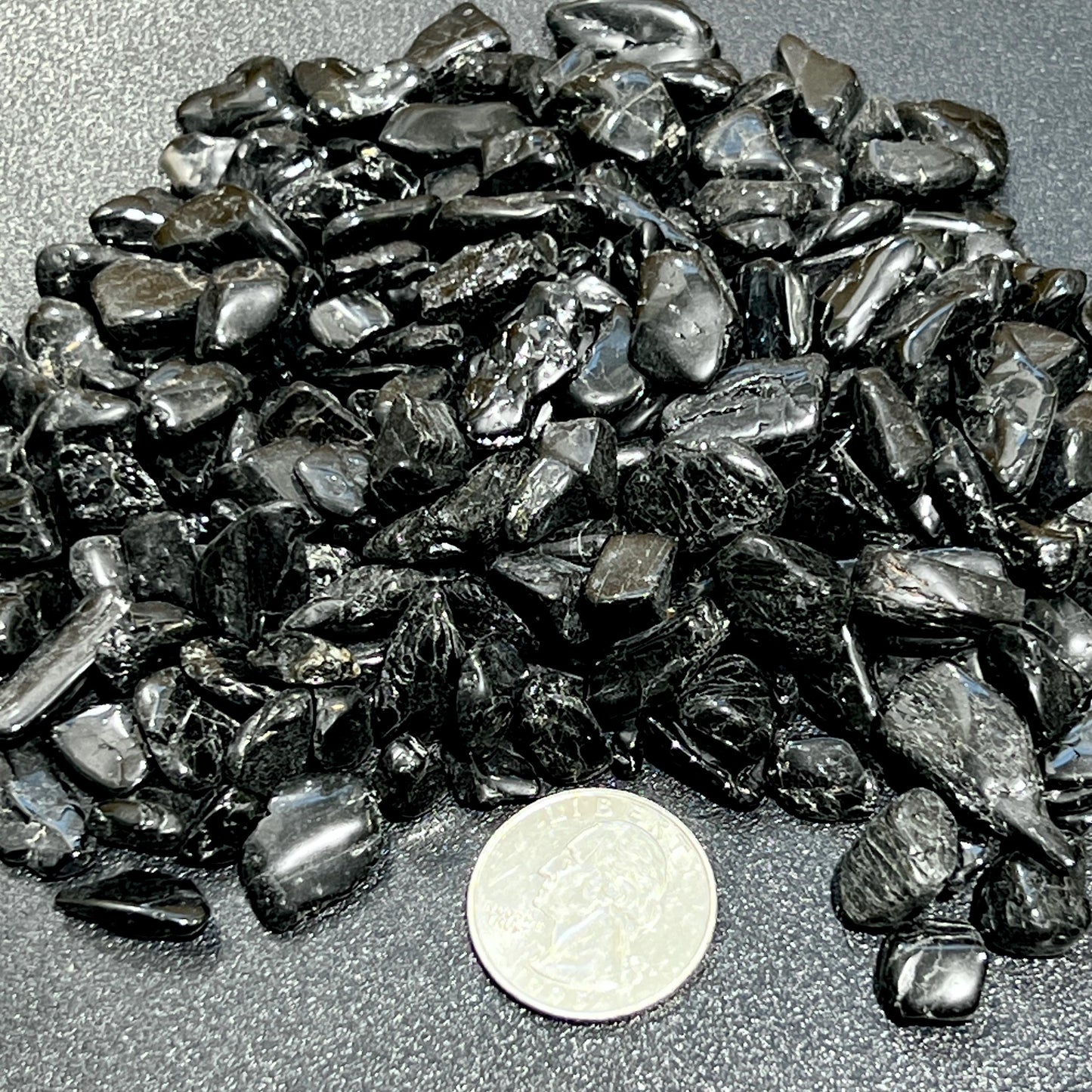 Black Tourmaline Crystals Small Tumbled Stones (By The Ounce Or Pound)