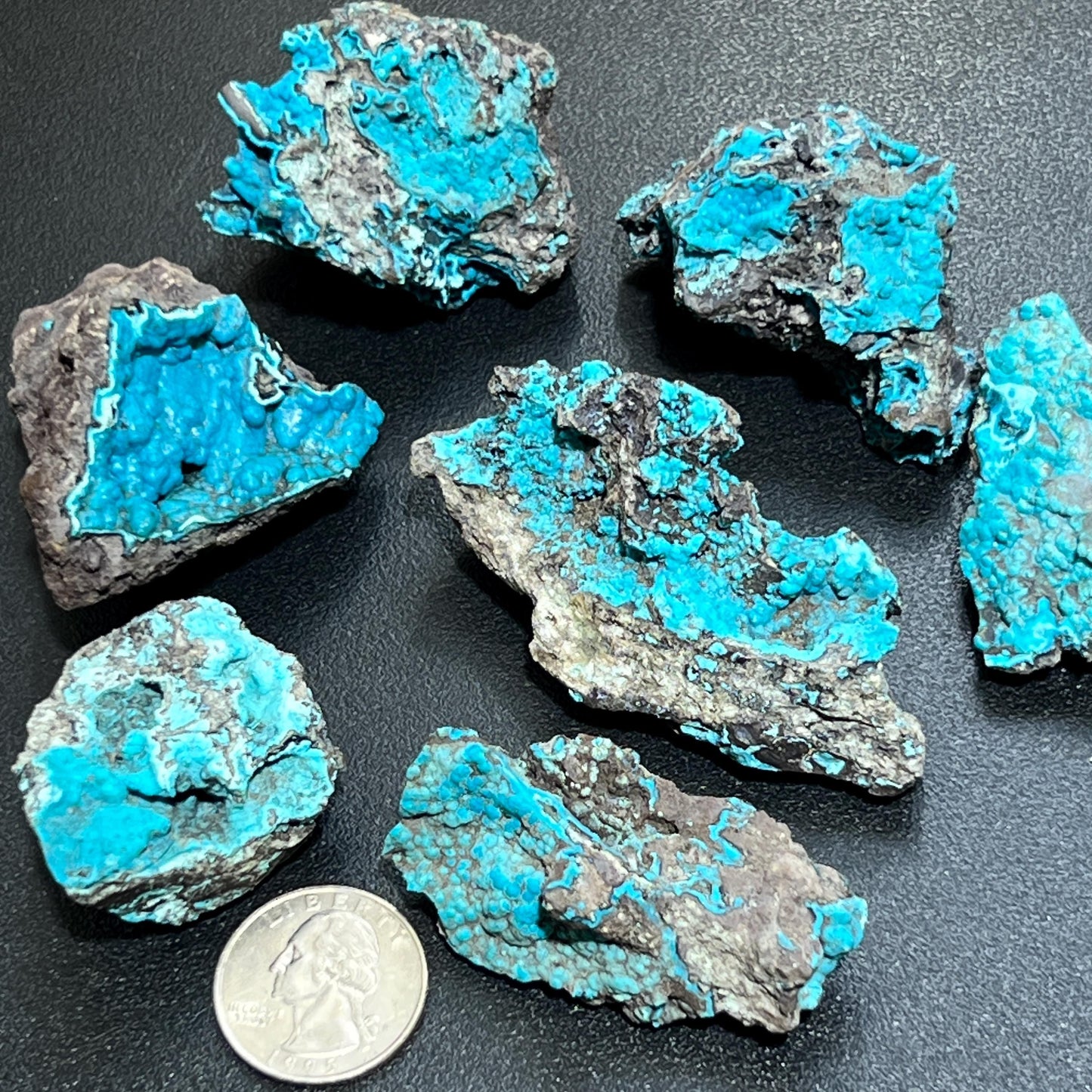 Chrysocolla Crystal Clusters Rough Raw