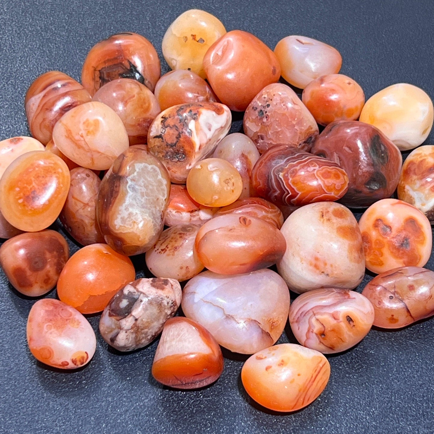 Red Carnelian Agate Tumbled Stones (By The Piece Or Pound)