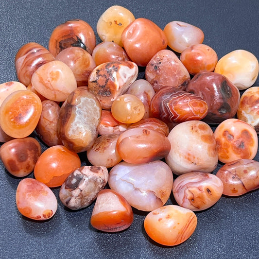 Red Carnelian Agate Tumbled Stones (By The Piece Or Pound)