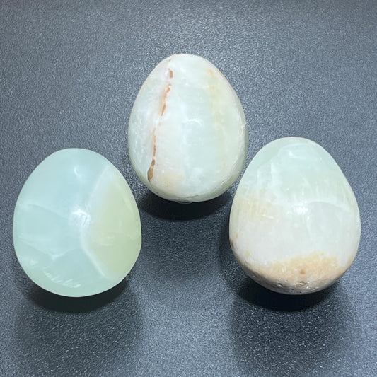 Pistachio Calcite Crystal Egg Carving