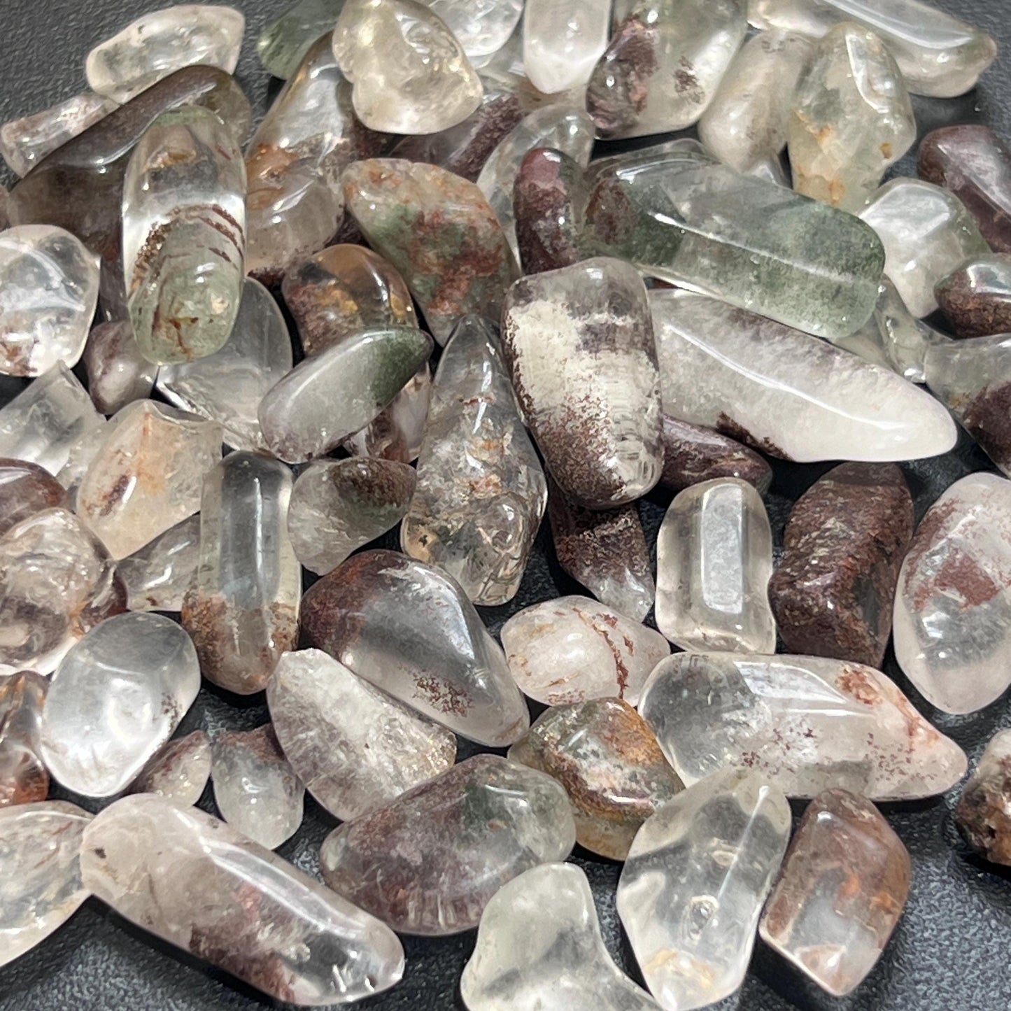 Garden Quartz Crystal (Mystical Lodolite) Small Tumbled Stones (By The Ounce Or Pound)