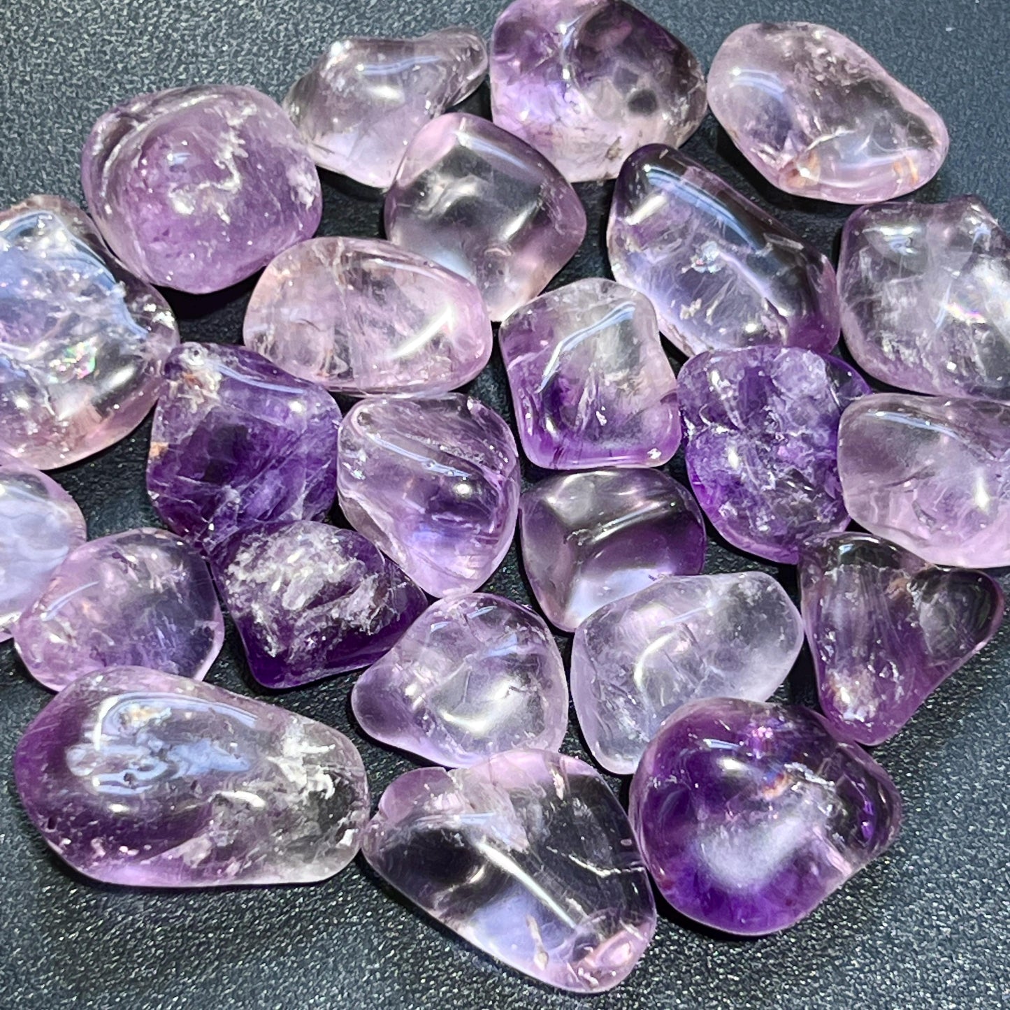 Purple Amethyst Crystal Tumbled Stones (By The Piece or Pound)
