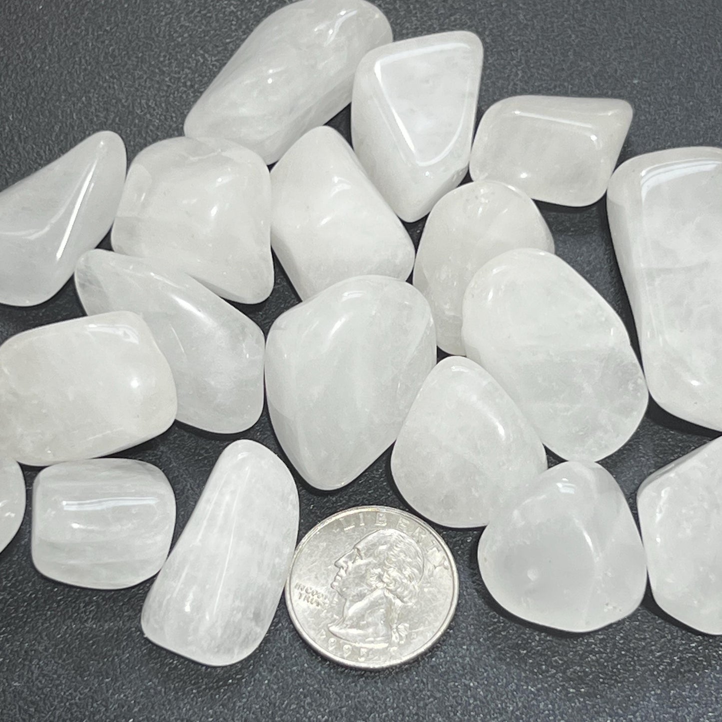 White Quartz Crystal Tumbled Stones (By The Piece or Pound)