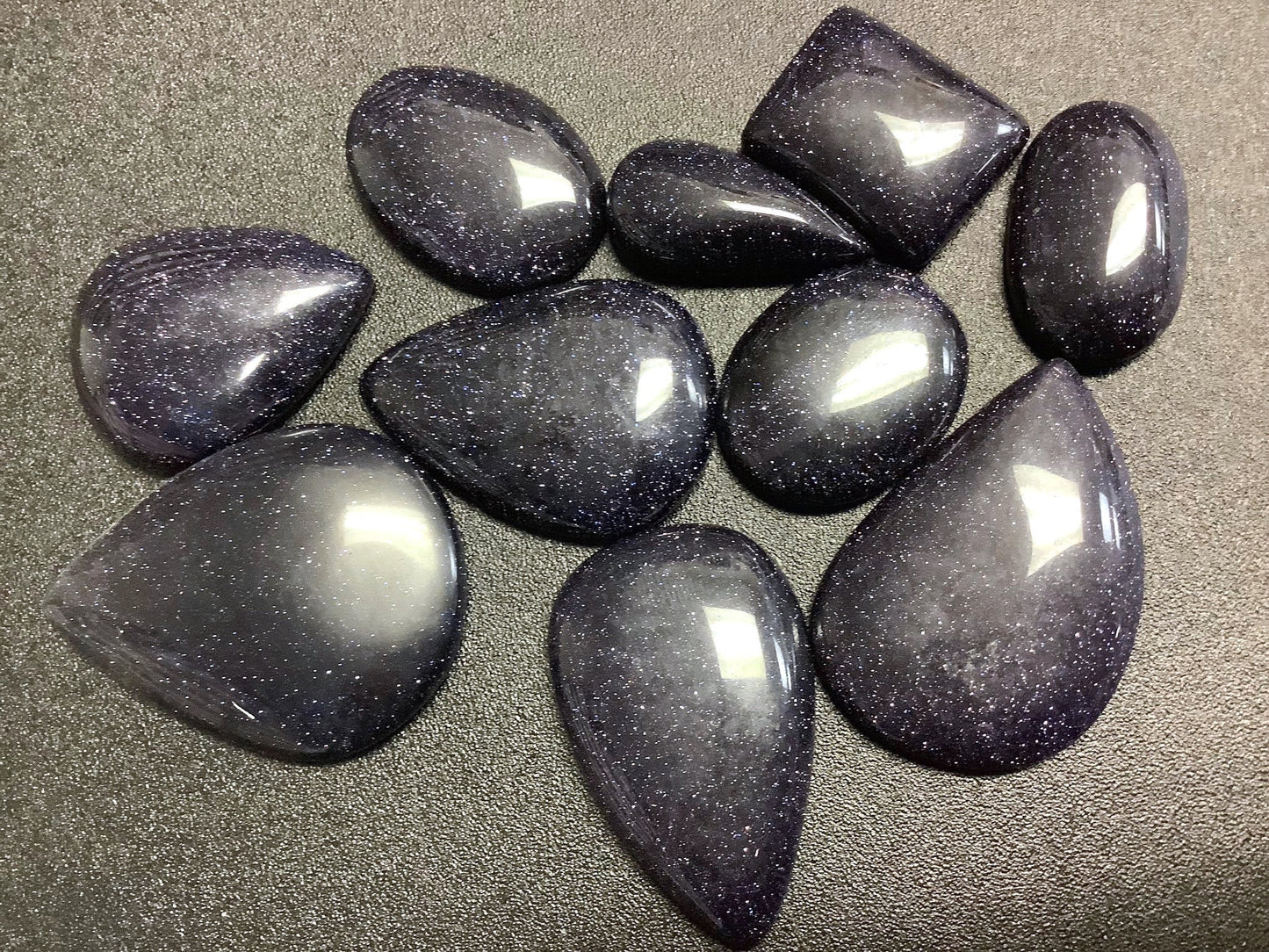 Bulk Cabochon Lot 100 Grams ( 8 to 12 pcs ) Blue Goldstone Polished Stones Natural Gemstones Crystals