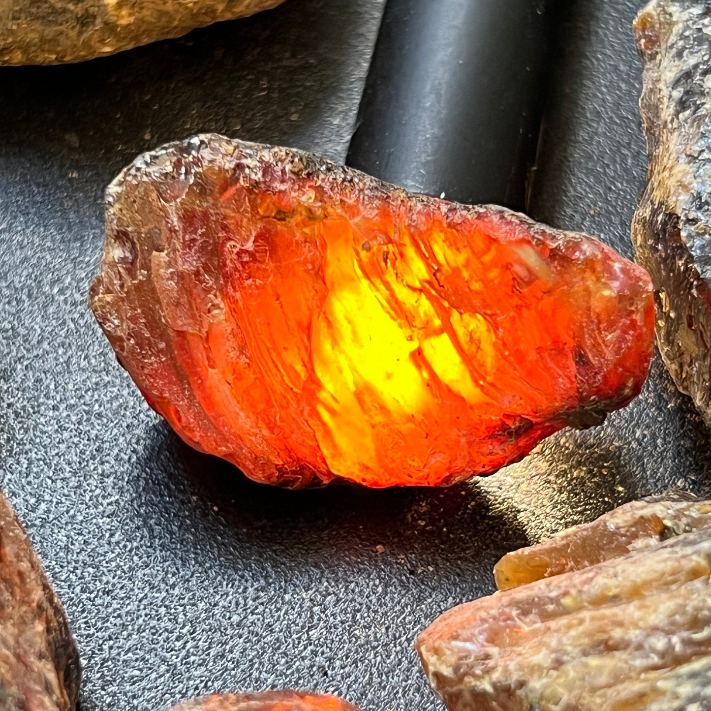 Black Amber Fossilized Tree Resin Mixed Sizes Rough Raw Stones (By The Piece or Pound)(UV Reactive)