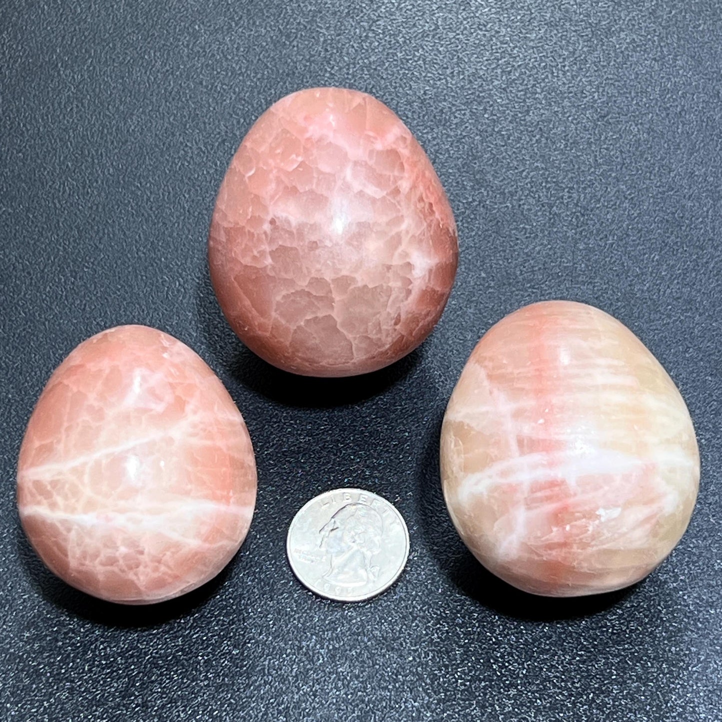 Rose Red Calcite Crystal Egg Polished Carving