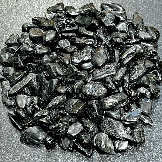 Black Tourmaline Crystals Small Tumbled Stones (By The Ounce Or Pound)