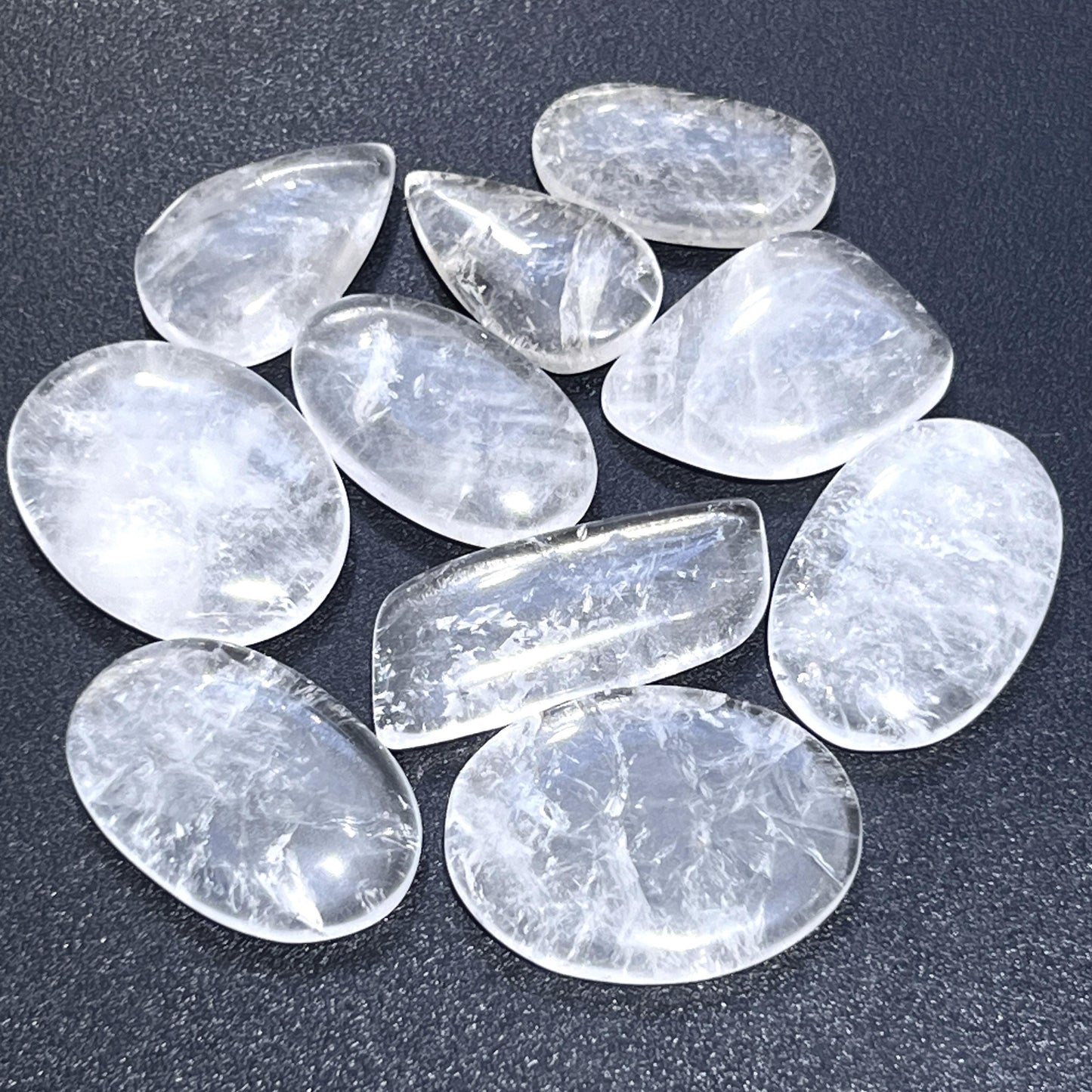 Clear Quartz Crystal Cabochons