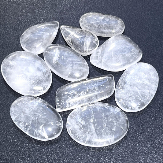 Clear Quartz Crystal Cabochons