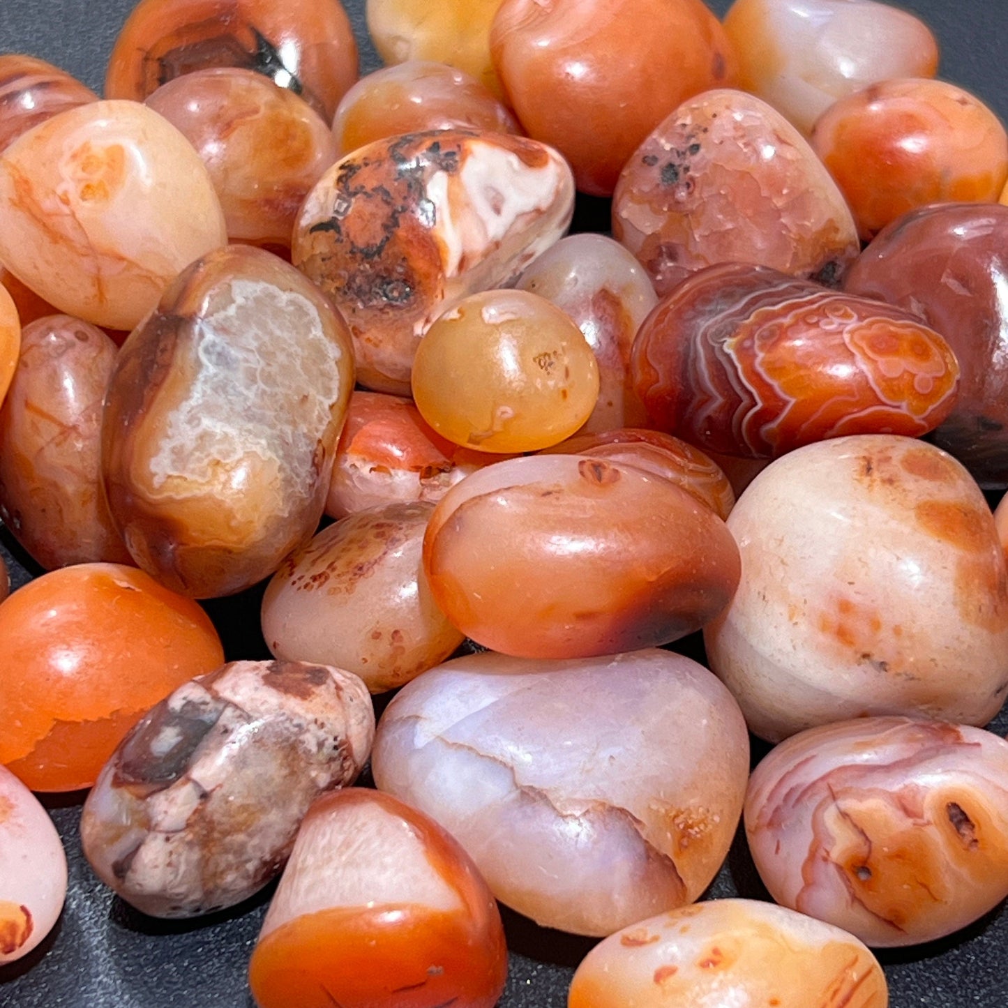 Red Carnelian Agate Tumbled Stones (By The Piece Or Pound)