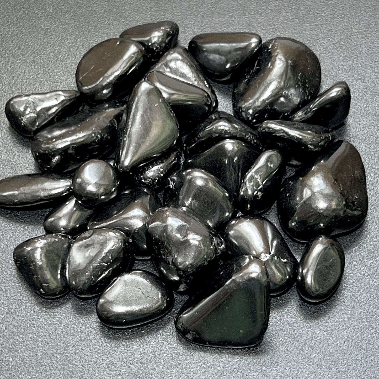 Black Shungite Tumbled Stones Mineral Karelia Russia (By The Piece or Pound) Type 2 Specimen