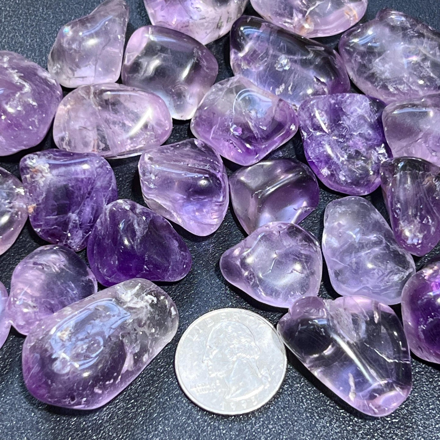 Purple Amethyst Crystal Tumbled Stones (By The Piece or Pound)