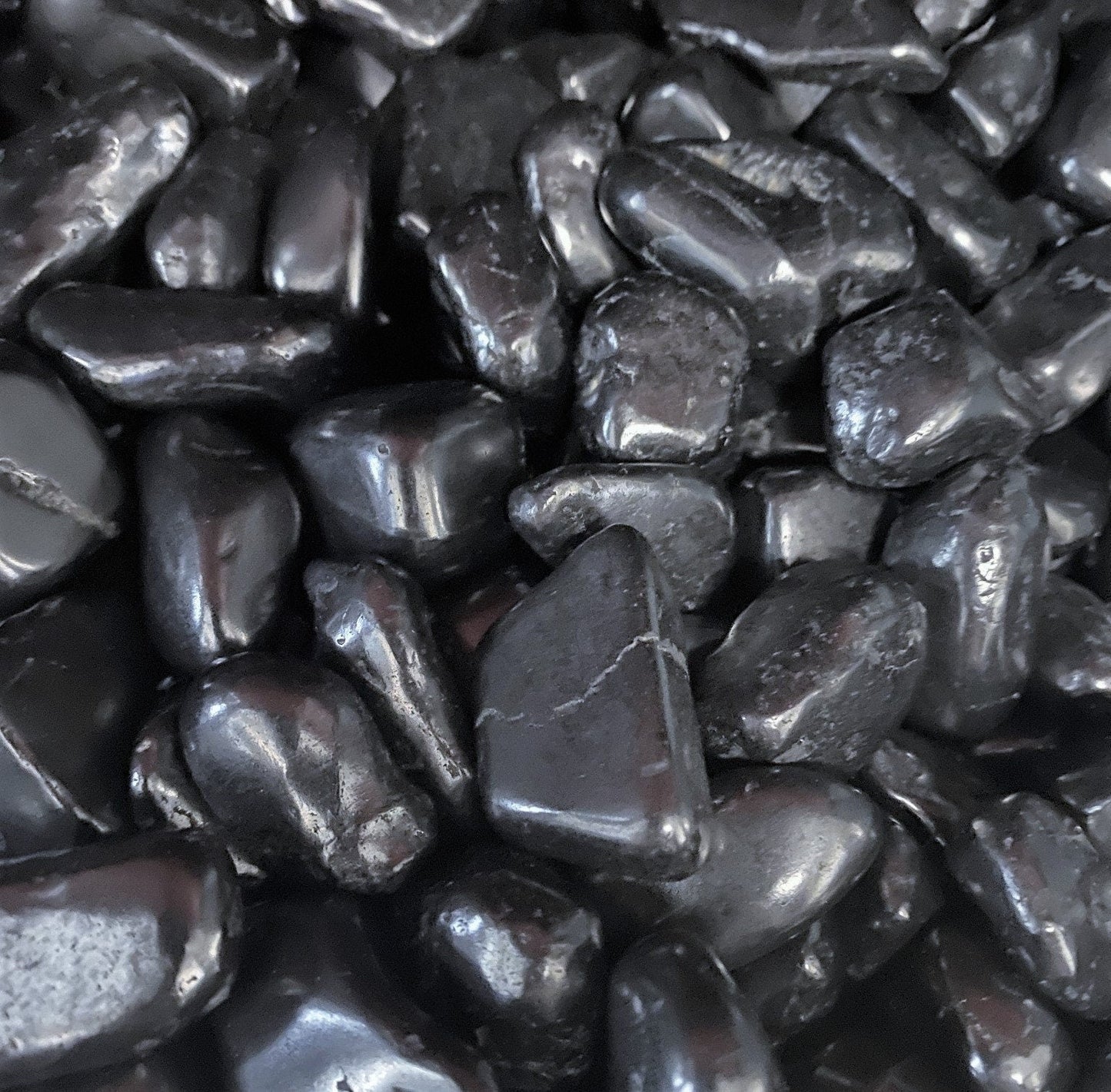 Black Shungite Tumbled Stones Mineral Karelia Russia (By The Piece or Pound) Type 2 Specimen