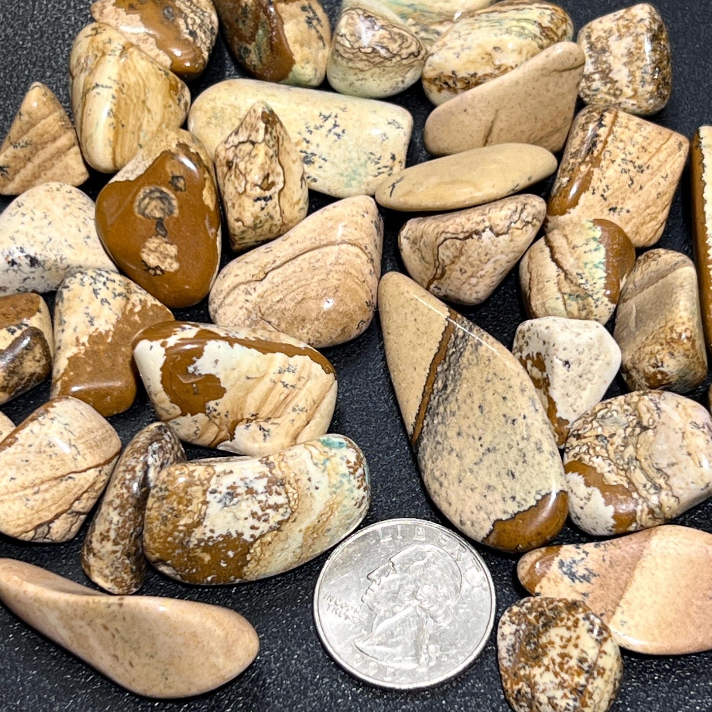 Picture Jasper Tumbled Stones (By The Piece Or Pound)
