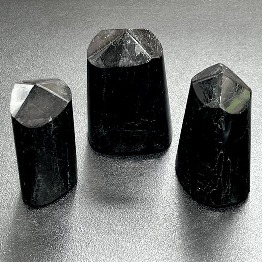 Black Tourmaline Point Tower Carving