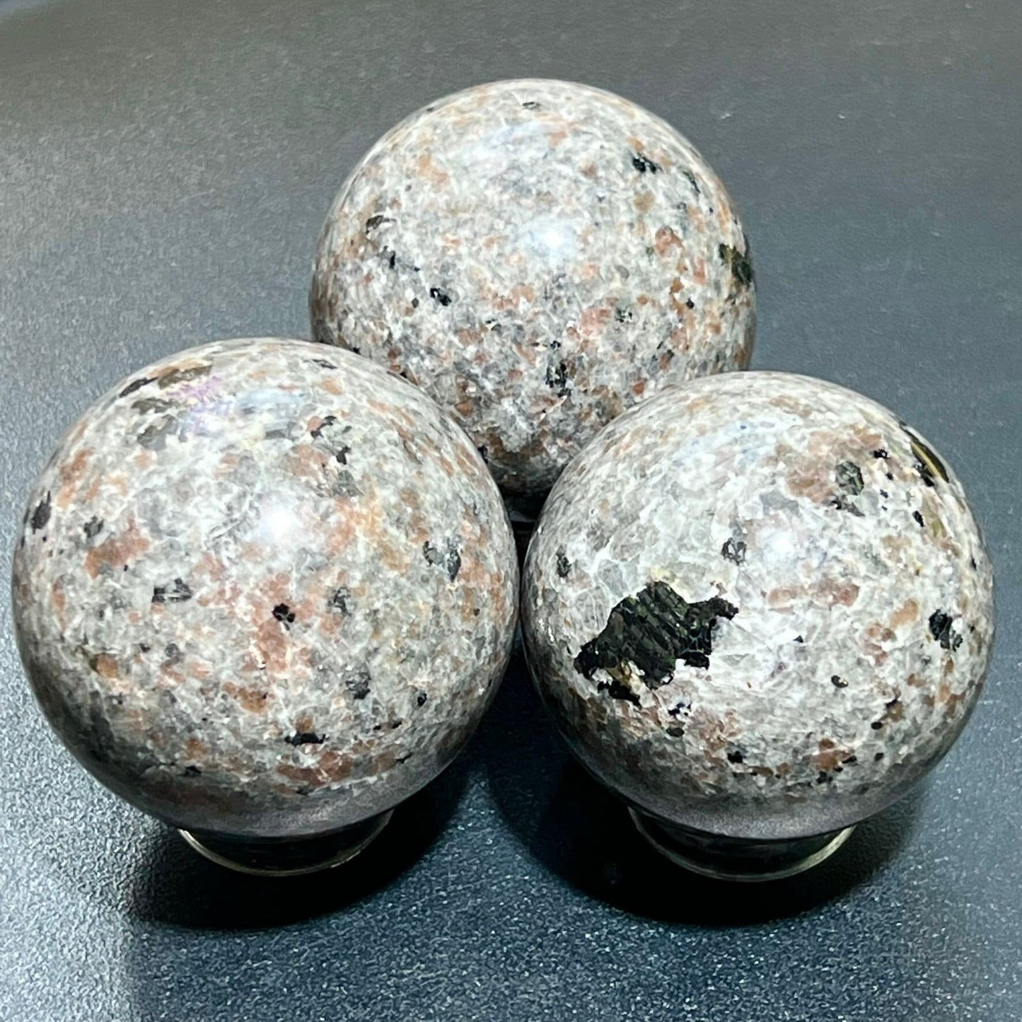 Large Syenite Polished Spheres (UV Reactive)