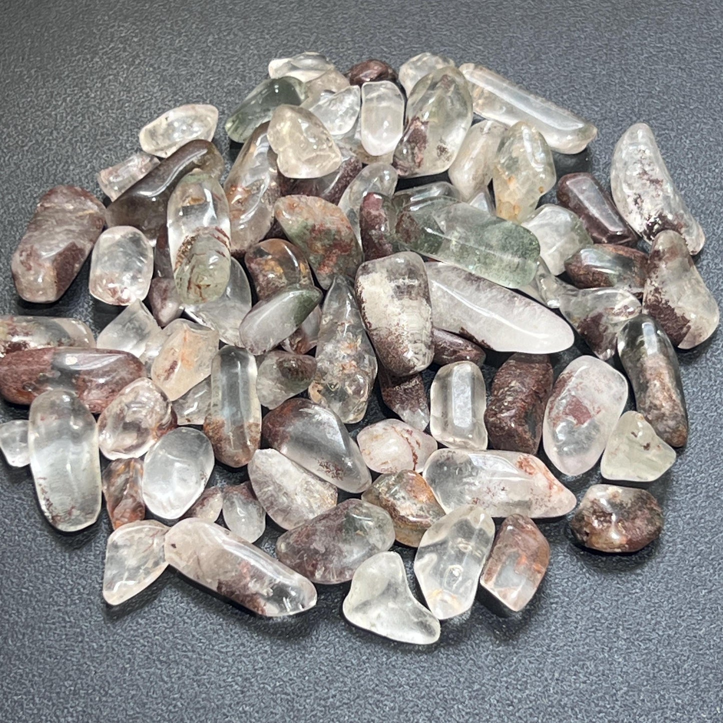 Garden Quartz Crystal (Mystical Lodolite) Small Tumbled Stones (By The Ounce Or Pound)
