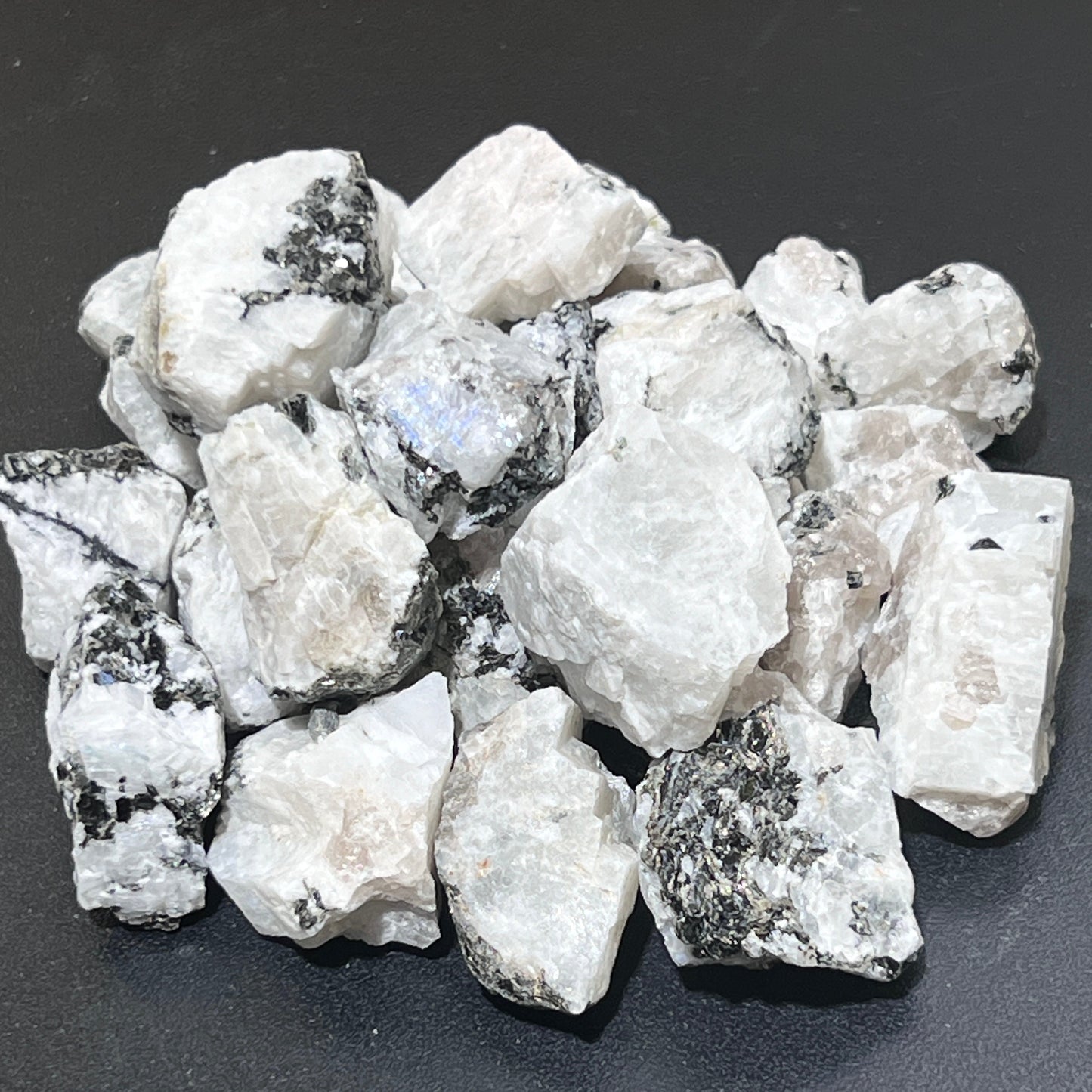 Rainbow Moonstone Rough (1 LB) One Pound Bulk Lot Raw Gemstones