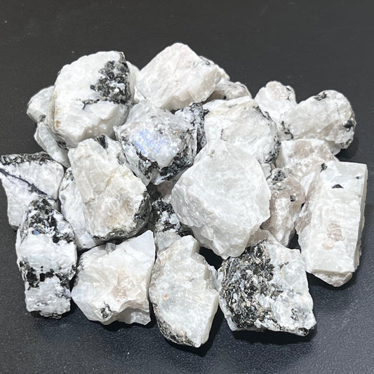 Rainbow Moonstone Rough (1 LB) One Pound Bulk Lot Raw Gemstones