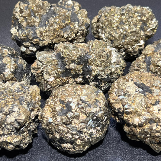Marcasite Crystal Nodules Iron Pyrite Large Gold Nugget Rough