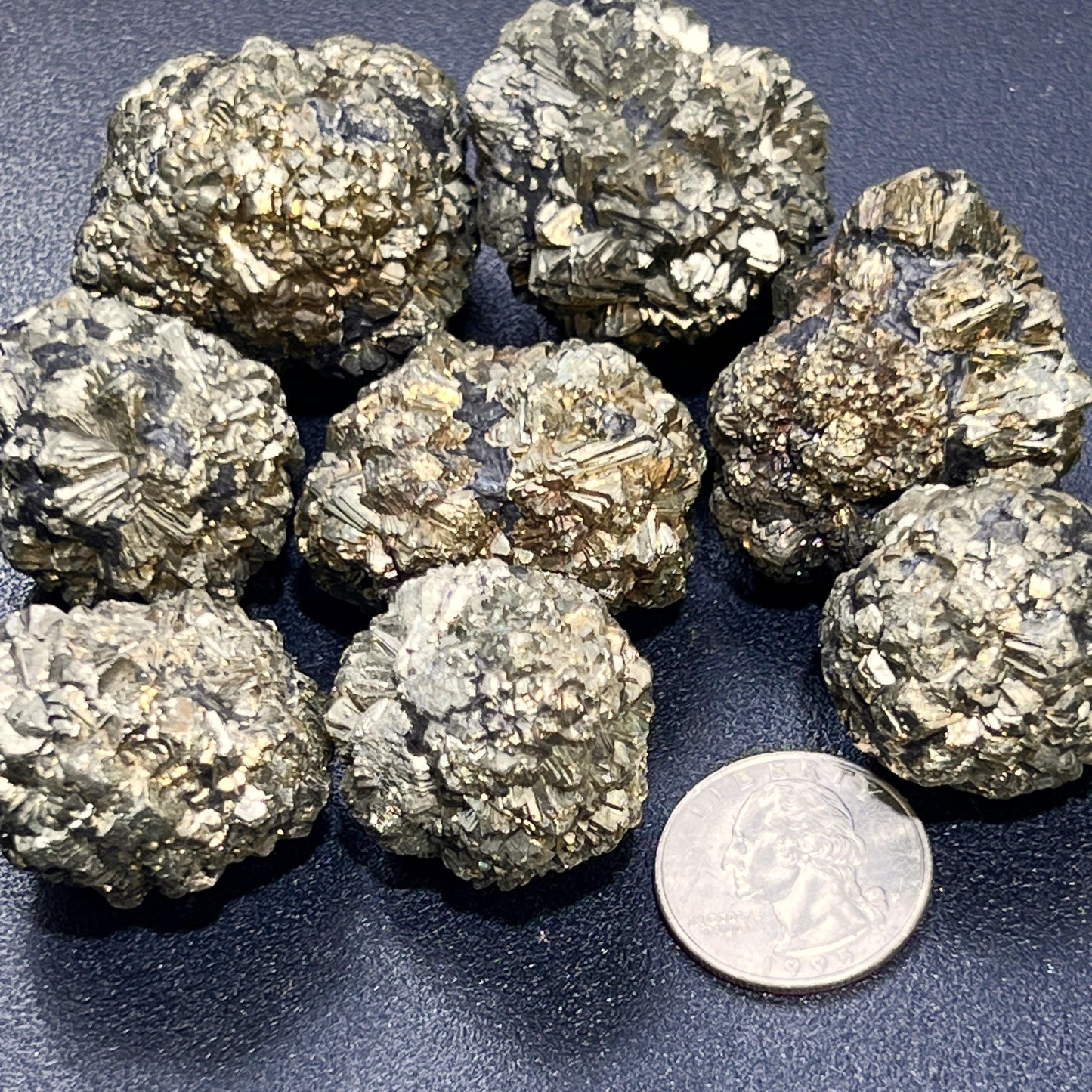 Marcasite Crystal Nodules Iron Pyrite Large Gold Nugget Rough
