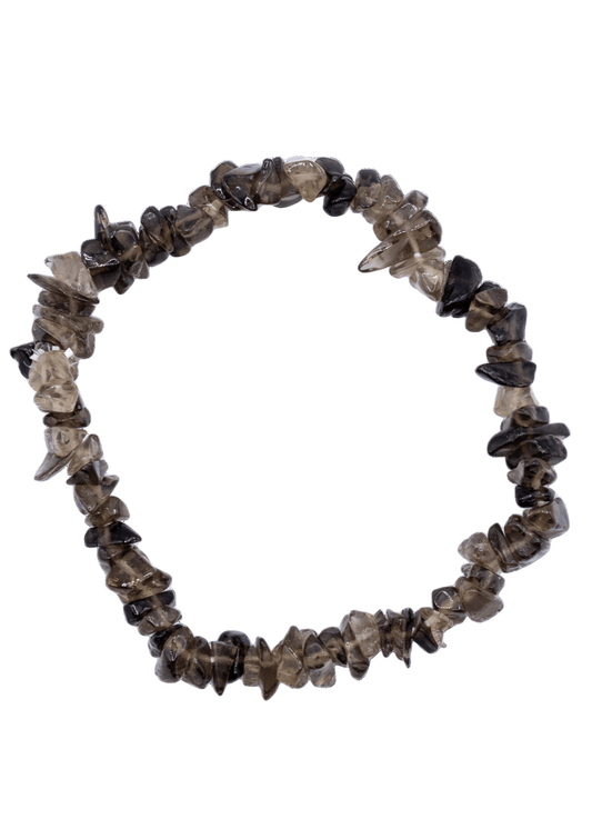 Smoky Quartz Chip Stretch Bracelet